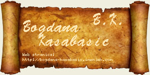 Bogdana Kasabašić vizit kartica